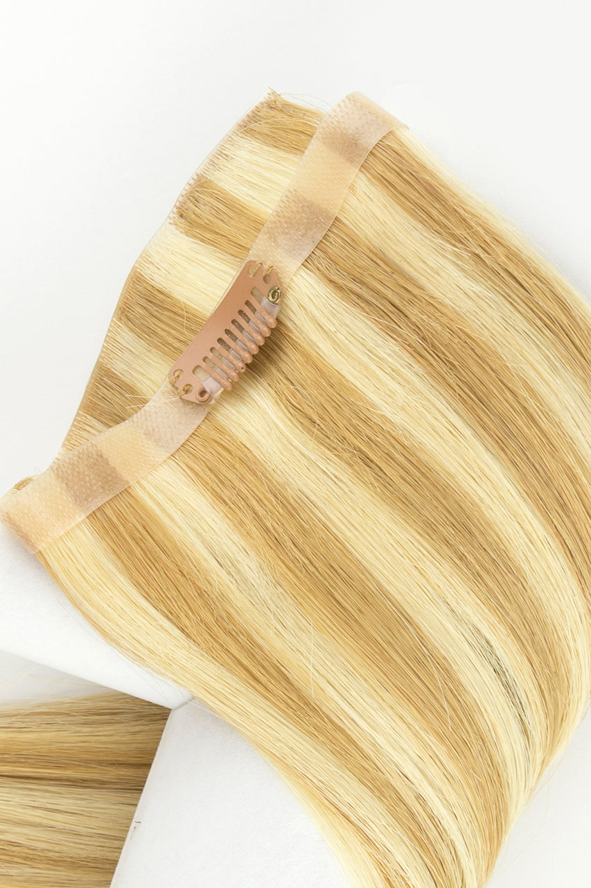 Hand-Tied Skin Weft with Clip-Ins