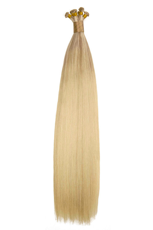 T18/22/BL60 - Dark Golden Blonde and Light Yellow Blonde and  Ultra Platinum Blonde (Balayage)